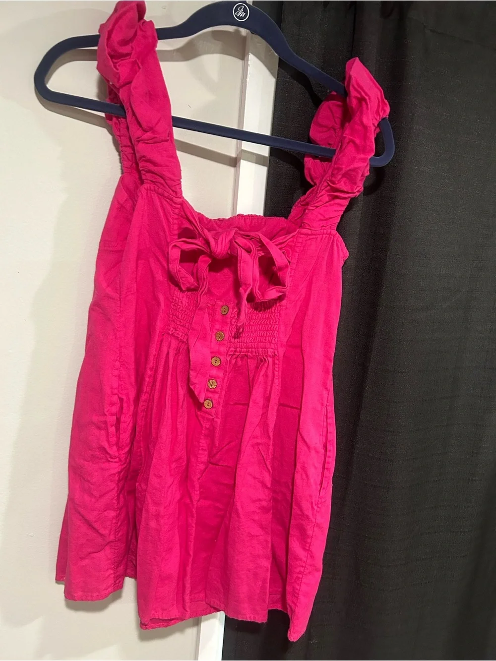 Free People Bom Bom Island Mini Dress in Pink - Puff-Sleeve Cutout Mini Dress